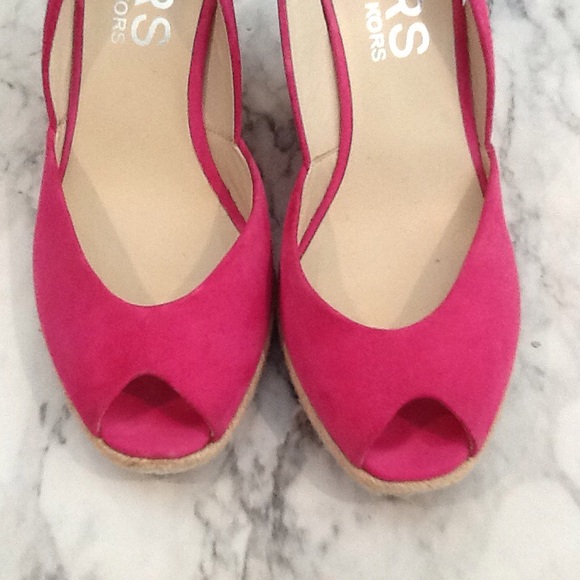 - Michael Kors Wedge sandals peony size 6.5 - Picture 2 of 5